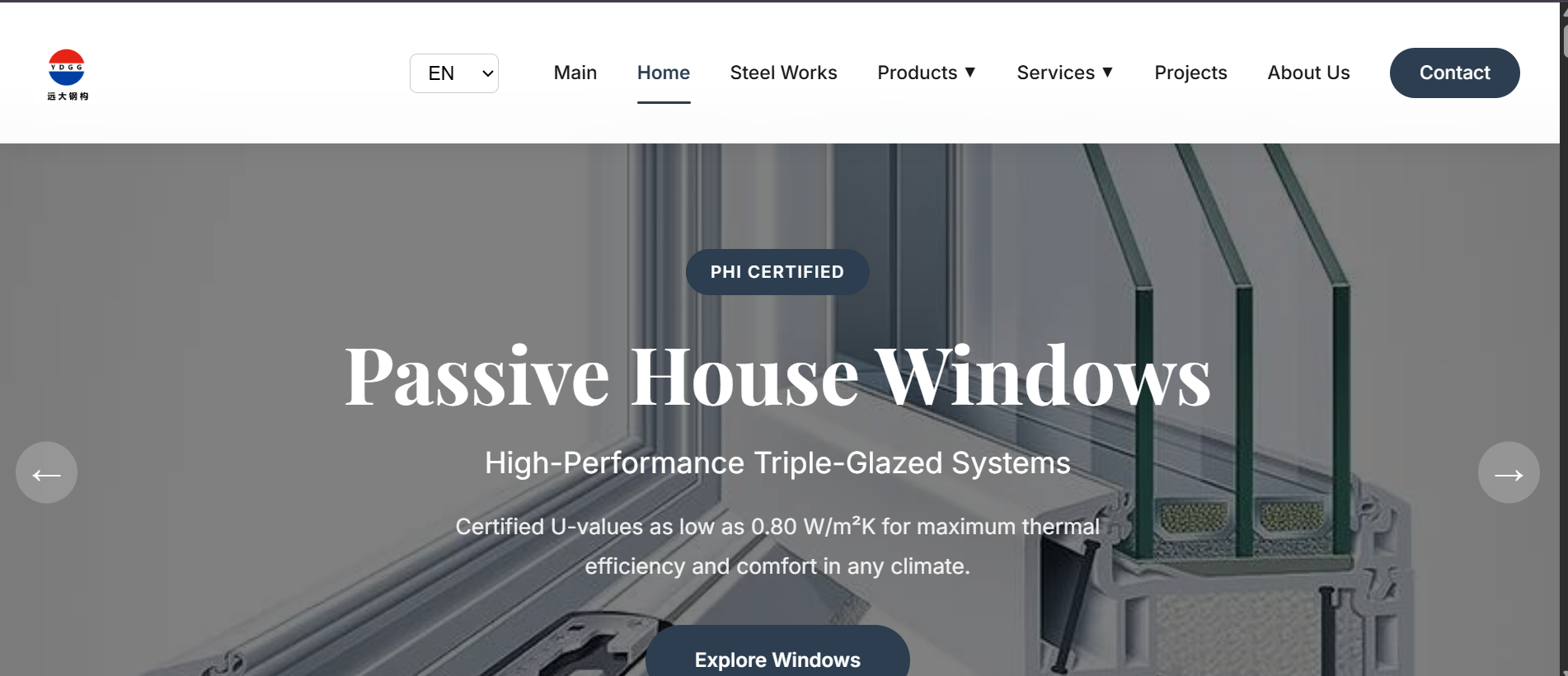 YD Building website screenshot 2